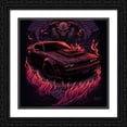 thumbnail image 2 of Maki 20x20 Black Ornate Wood Framed With Double Matting Wall Art Titled - The Demons Challenger I, 2 of 6