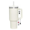 thumbnail image 2 of Delight Jewelry Black Dress - Silvertone Black Bow Charm Accessory for Tumblers and Thermal Cups, 2 of 4