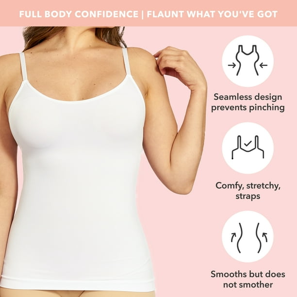 Shapermint Scoop Neck Compression Cami - Tummy And Waist Control Body  Shapewear Camisole
