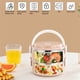 thumbnail image 4 of Naiovety Fiambrera aislada Contenedor de alimentos apilable de acero inoxidable Fiambrera grande para niños adultos a prueba de fugas, rosa, de una sola Mostrada Rosado 2 capas Naiovety HA008527-05, 4 of 6