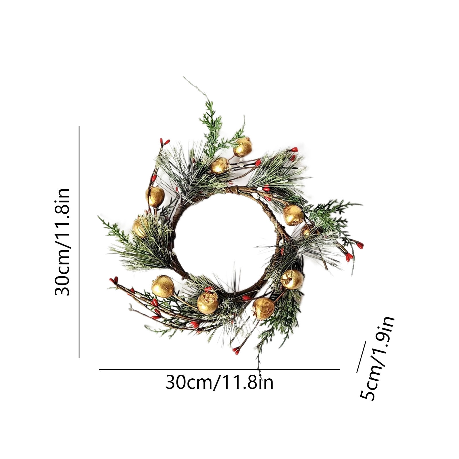 Bougie Artificielle Anneaux Couronnes Florales Eucalyptus Feuilles De Verdure Guirlande Décor