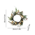 thumbnail image 3 of Luoshdecor Artificial Norfolk Pine Candle Rings Wreaths ,Xmas Berries & Pinecone Candle Holder for Winter Home Kitchen Table Centerpiece Decor, 3 of 6