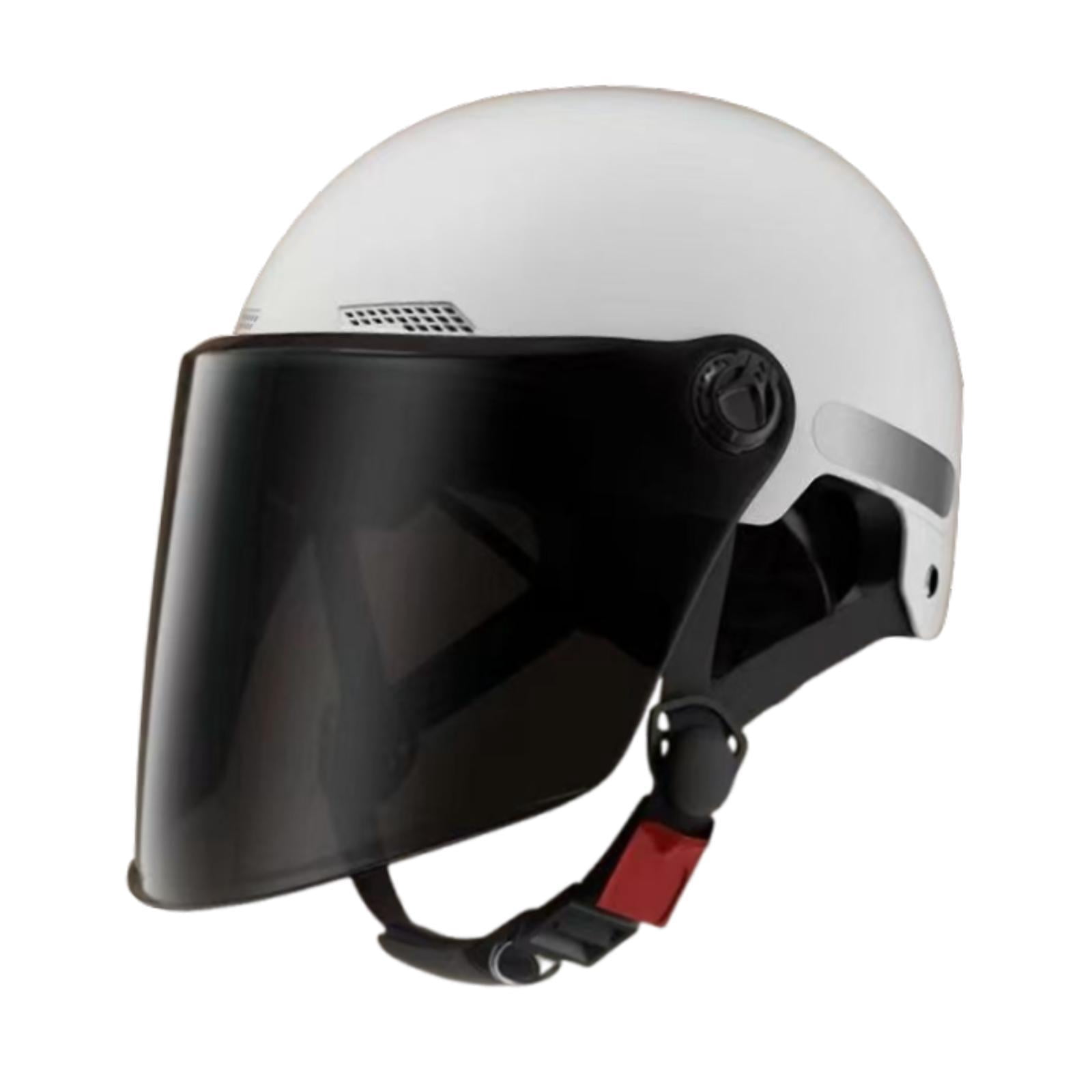 Nishiyuenyi Motorcycle Half Helmet Accessories Vintage Design for Cycling Bike Motocross White