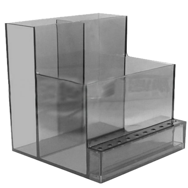 Caja de exhibición de uñas de 3 filas y 10 agujeros, soporte transparente para brocas de uñas, soporte de exhibición