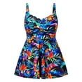 thumbnail image 4 of Plus Size Swimsuit for Women Two Piece Swimwear Tankini Top with Swim Shorts Solid Tank Vest and High Waist Skirts, 4 of 4