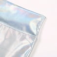 thumbnail image 4 of Aiihoo Women's Shiny Metallic Shorts High Waist Dance Booty Shorts Hot Shorts Yoga Shorts Silver B M, 4 of 7