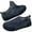 Navy Blue, variant on LongBay Men's Diabetic Slippers Wide Adjustable House Shoes for Swollen Feet Non-Binding Indoor/Outdoor Comfort