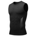 thumbnail image 6 of KPOPLK Men's Quick Dry Tank Tops Tech Performance Sleeveless T Shirts Mesh Workout Gym Muscle Running Size XXXXXL,Black, 6 of 7