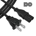 thumbnail image 1 of [Cable de alimentación] Cable de pared AC polarizado de 2 clavijas Powseed de 1,8 m, 1 of 5