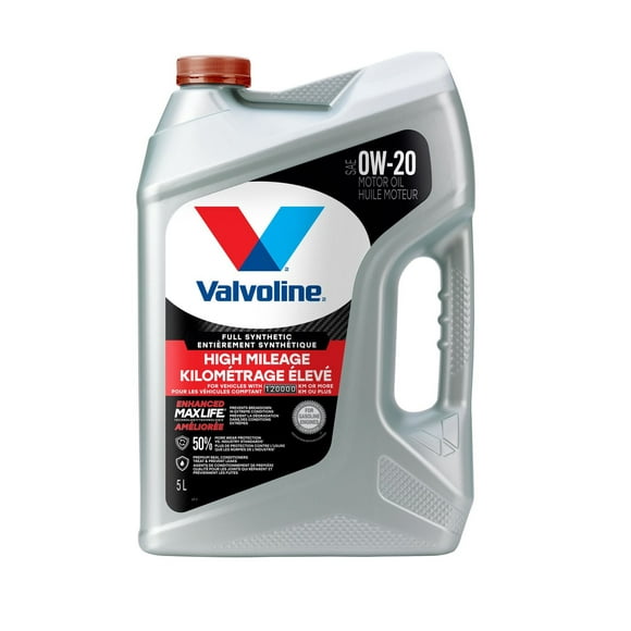 Huile à moteur Valvoline entièrement synthétique avec technologie MaxLife 0W20