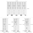 thumbnail image 3 of RichYa 4Pcs Pantry Storage Cabinet Set,Modern Sideboard Buffet Cabinets with Drawers & Display Glass Doors for Kitchen,Dining Room,White(BBBB), 3 of 10