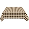 thumbnail image 6 of Rectangle Tablecloth 60x84 Inch, Beige Brown Buffalo Plaid Rectangular Tablecloths Washable Table Cloth Table Topper Cover for Restaurant, Picnic, Indoor and Outdoor Dining, 6 of 8