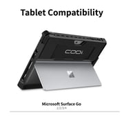 CODi Rugged Case for Microsoft Surface Go 1/2/3/4 – Shockproof, Keyboard Compatible, with Kickstand, Hand Strap, and Shoulder Strap