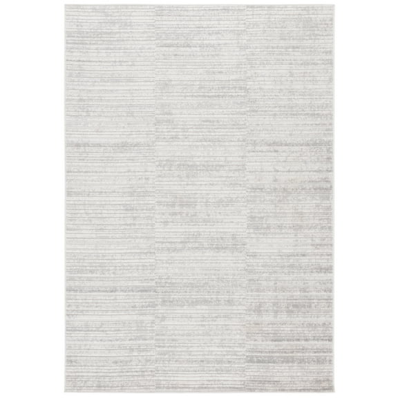 SAFAVIEH Stella Rhetta Striped Indoor/Outdoor Area Rug, Ivory/Gray, 5'2" x 7'6"