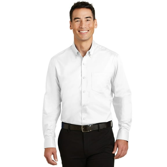 Port Authority S663 Twill Shirt, Mens Casual Button Down Shirts