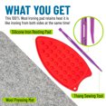 thumbnail image 3 of 14" x 14" 100% Wool Pressing Mat Easy Press Great for Quilting, Ironing & Sewing. 1/2" Thick. with Silicone Iron Rest and purple thang, 3 of 8