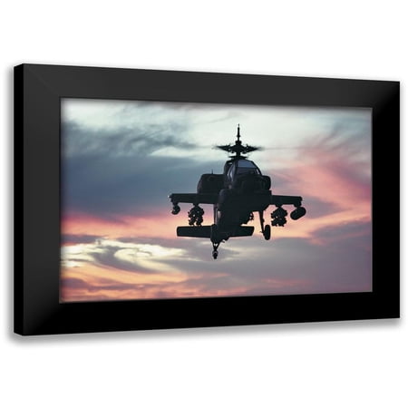 Unknown 14x11 Black Modern Framed Museum Art Print Titled - Helicopter Precision