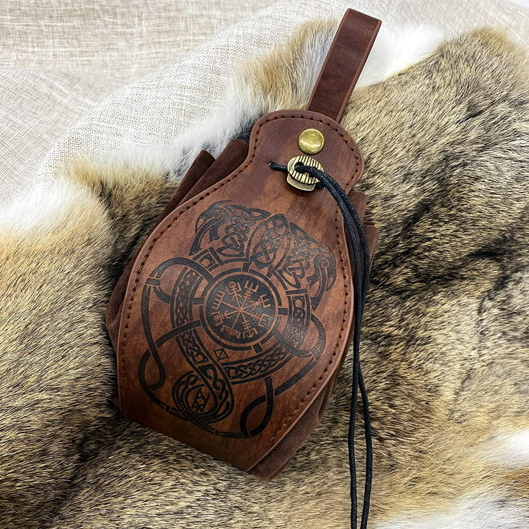 Belt Pouch Waist Bag Medieval Vintage Leather Pouch Cellphone