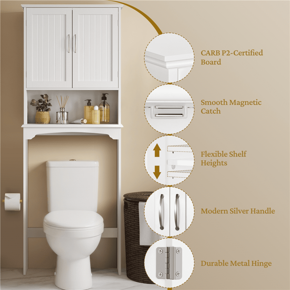 Renwick Bathroom Cabinet with Adjustable Shelf for Bathroom White