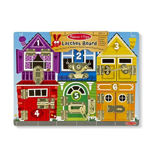 Melissa & Doug Latches Wooden Activity Board - FSC Certified