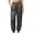 Gray, variant on Satin Pajamas Pants For Women Elastic Waist Sleepwear Jogger Pants Summer & Fall Casual Loose Night Lounge Trousers With Pockets