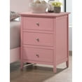 thumbnail image 2 of Glory Furniture Daniel 3 Drawer Nightstand in Pink, 2 of 6