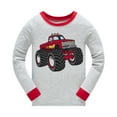 thumbnail image 2 of Popshion Boys Pajamas for Toddler Kids Clothes Set Monster Truck Sleepwear Long Sleeve 100% Cotton 2 Piece Kids Pjs 7T/6915, 2 of 6