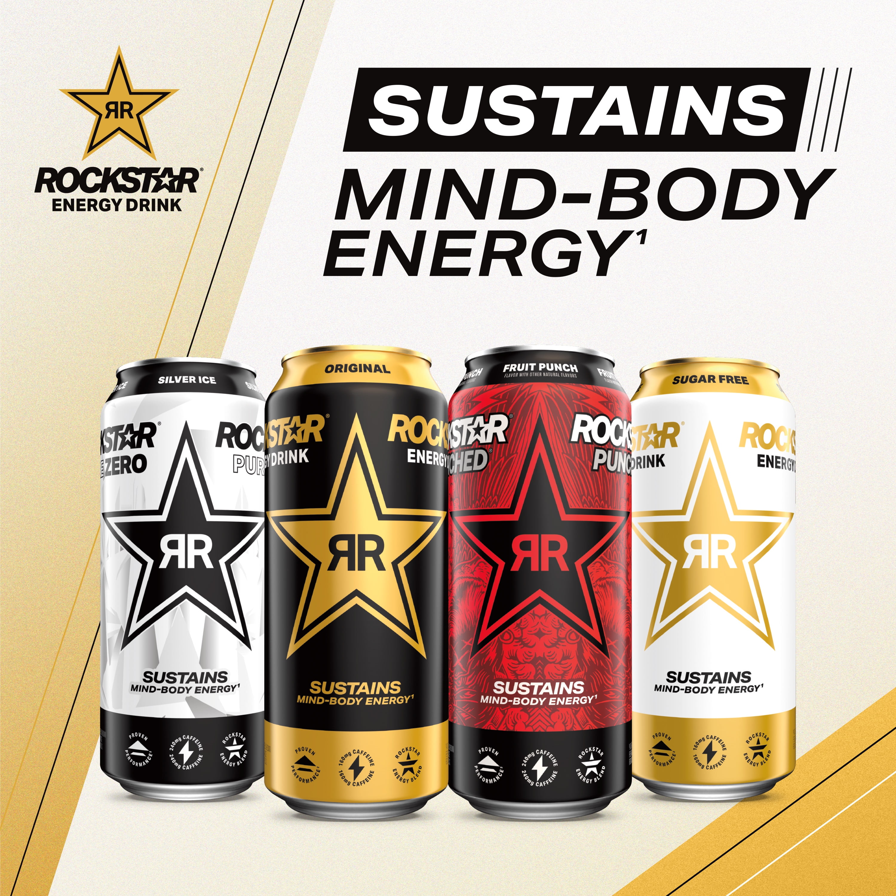 (6 pack) Rockstar Recovery Berryade Energy Drink with Electrolytes, 16 fl oz Can