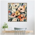 thumbnail image 2 of Kate and Laurel Sylvie Garden Bloom Abstract Bouquet II Framed Canvas Wall Art by The Creative Bunch Studio 30 x 30 Bronze, Bohemian Boho, Flowers, Nature Art for Wall Decor, Living Room, Bedroom, 2 of 8
