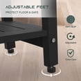 thumbnail image 4 of Bekvem Waterproof HDPE Shower Bench with Handle, Shelf and Adjustable Feet, Black, Large, 4 of 9