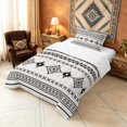 thumbnail image 2 of Manfei Southwestern Aztec Twin Comforter Sets, Bohemian Black Beige Bedding Set, Reversible 2 Pieces, 1 Comforter and 1 Pillowcase, 2 of 6