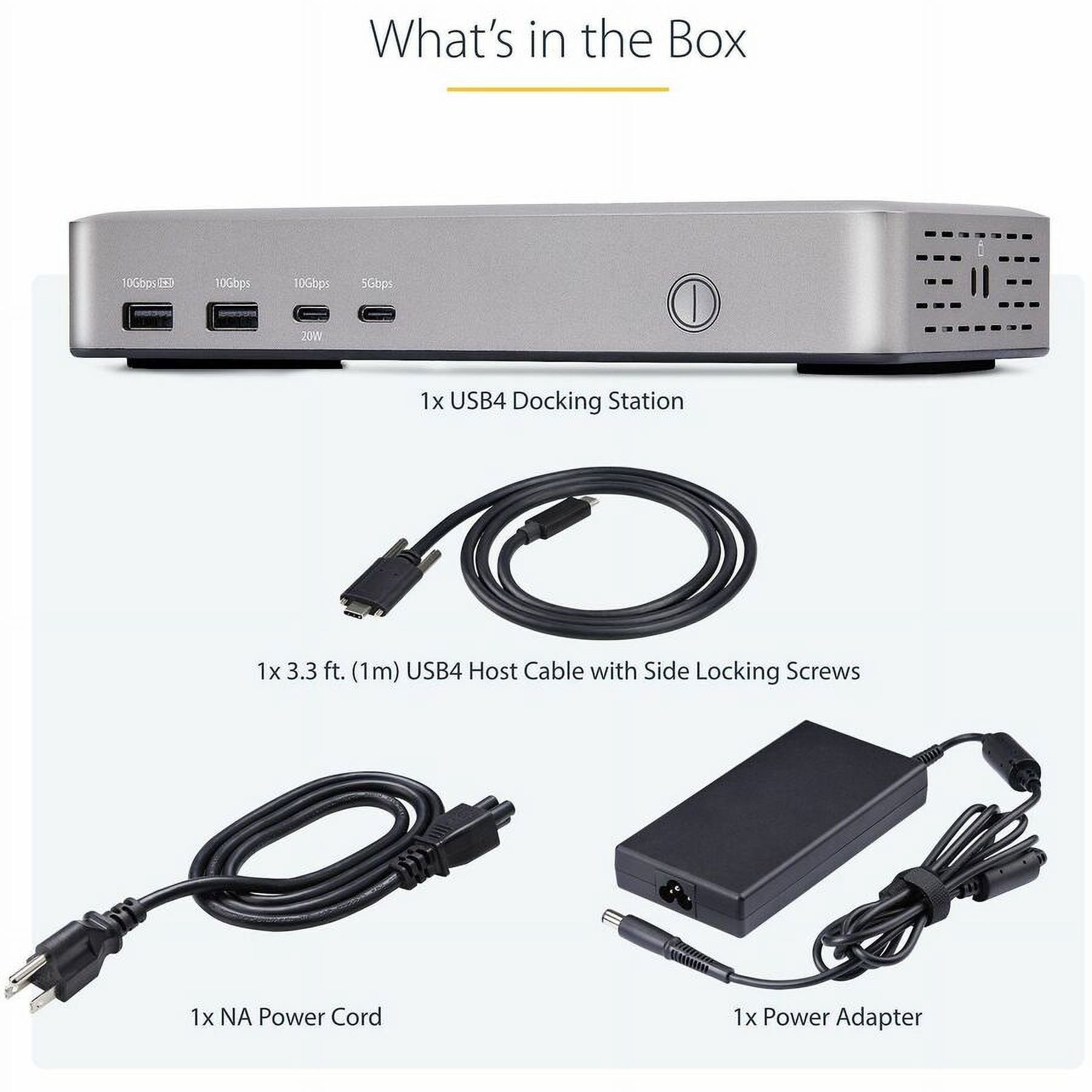 StarTech.com USB4 Docking Station, USB-C 40Gbps, up to Dual 4K 60Hz HDMI, Multi-Monitor Dock, 6-Port USB Hub, 2.5GbE, 100W Power Delivery
