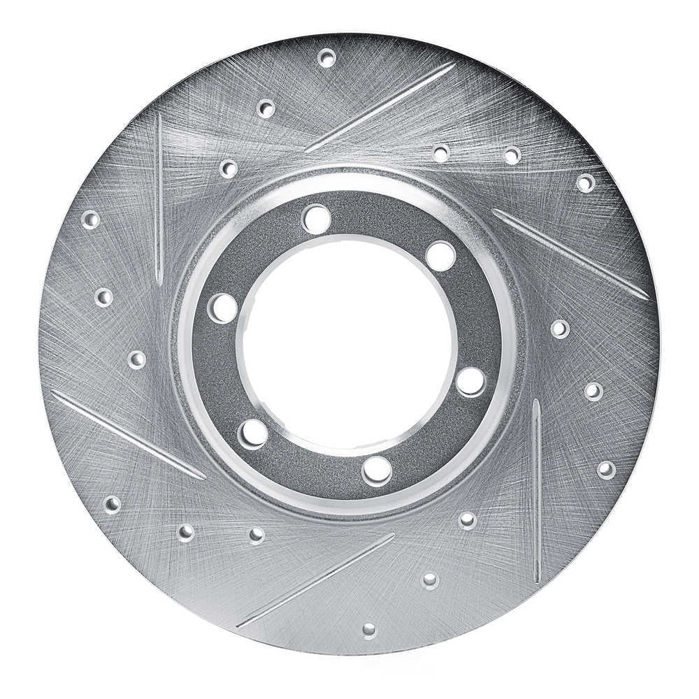 Dynamic Friction Company 631-72047L DFC Brake Rotor - Drilled And Slotted - Silver