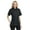 Black, variant on TOPTIE Women's Chef Coat With Contrast Piping Short Sleeve Chef Jacket