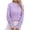 Purple, variant on 2024 Big Clearance Clearance Black and Friday Oversized Sweaters Womens Plus Size Fayshow0 Women'S Casual Round Neck Long Sleeve Sweater Knitted Stripe Loose Blouse Tops