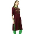 thumbnail image 4 of Phagun Women Chic Style Cotton Kurta Kurti Solid Top Tunic, 4 of 7