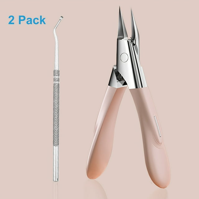 CNKOO Ergonomic Stainless Steel Nail Clipper Set | Built-in Spring Toenail Clippers | Splash-Proof Design | Suitable for Ingrown Thick Nails | Professional Pedicure Manicure Tool Kit