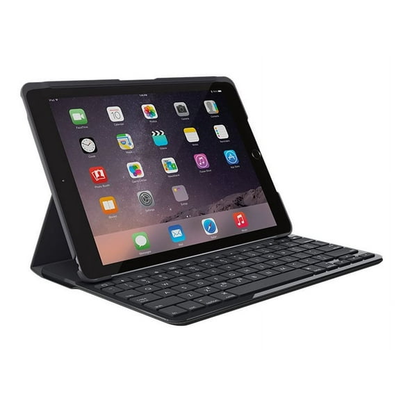 Logitech iPad Slim Folio: Case with Wireless Keyboard with Bluetooth (Black) - iPad 5th generation (2018 release)