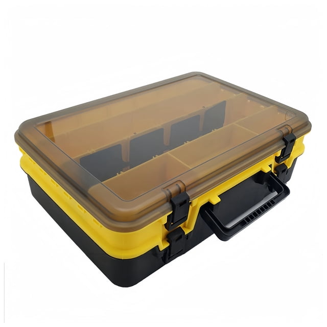 Double Layer Fishing Tackle Boxes Portable Fishing Accessories Tool Storage Box Fish Hook Lure Fake ,Versatile Storage