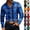 Blue, variant on Men's Plaid Western Shirt Classic Long Sleeve Button Down Shirt Casual Versatile Shirts Work Shirts for Men