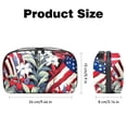 thumbnail image 5 of American Flag Hard Drive Case Travel Bag Cord Charger Organizer for Purse - Waterproof Oxford Cloth Digital Electronics Storage Protection - 5.9x9.44x3.14 in, 5 of 6