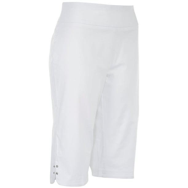 womens white pull on capris