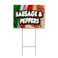 thumbnail image 1 of Sausage & Peppers (18" x 24") Yard Sign, Includes Metal Step Stake, 1 of 6
