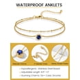 thumbnail image 6 of KeyStyle Birthstone Anklets for Women Gold Plated Adjustable Anklets Bracelets for Summer Beach Pool Parties, Mother's Day Jewelry Valentine's Day Gift for Wife, 6 of 11