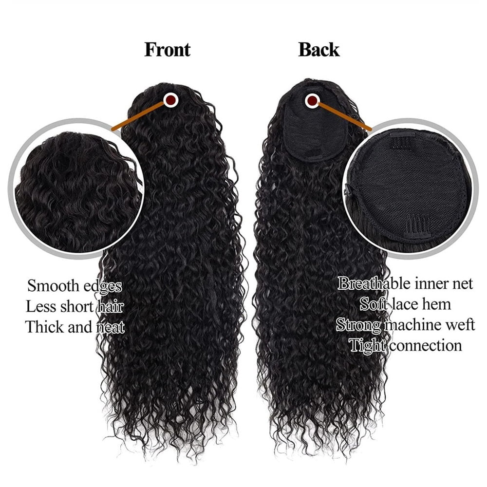 Kinky Curly Drawstring Ponytail Clip In Hair Extensions 10-26 Inch Brazilian Virgin Hair Ponytail Hairpieces