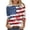 03-Multicolor-250th Anniversary USA, variant on Womens Plus Size 3/4 Sleeve Shirts 250th Anniversary USA Patriotic Tops Causal American Flag Crew Neck Blouses Stars Stripes Graphic Tees Multicolor XL