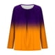 thumbnail image 5 of Mujeres de Manga Larga Tops Casual de Moda Gradiente Impresión Cuello Redondo Plegado Tamaño Superior para Uso Diario Y de Fiesta, 5 of 5