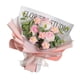 thumbnail image 1 of Ramo de flores artificiales de ganchillo, ramo de punto hecho a mano, flores falsas terminadas Rosa, 1 of 9