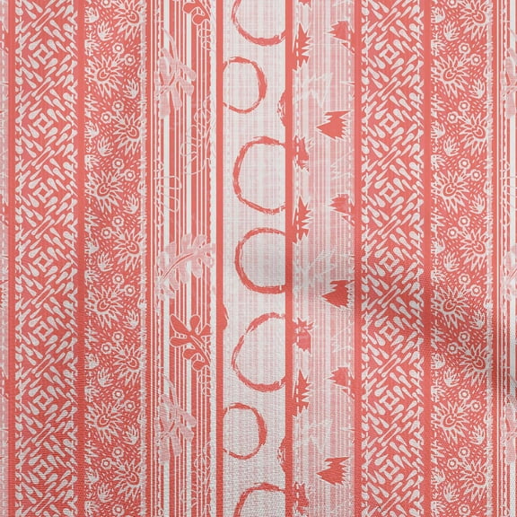 oneOone Polyester Spandex Dark Peach Fabric Aaian Batik Sewing Material Print Fabric By The Yard 56 Inch Wide