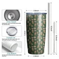 thumbnail image 6 of 20oz Tumblers Green Christmas Gingerbread and Tree Pattern Stainless Steel Vacuum Insulated Double Wall Travel Tumbler Cups Mug with Lid and Straw,Cleaning Brush for Cold & Hot Drinks, 6 of 7